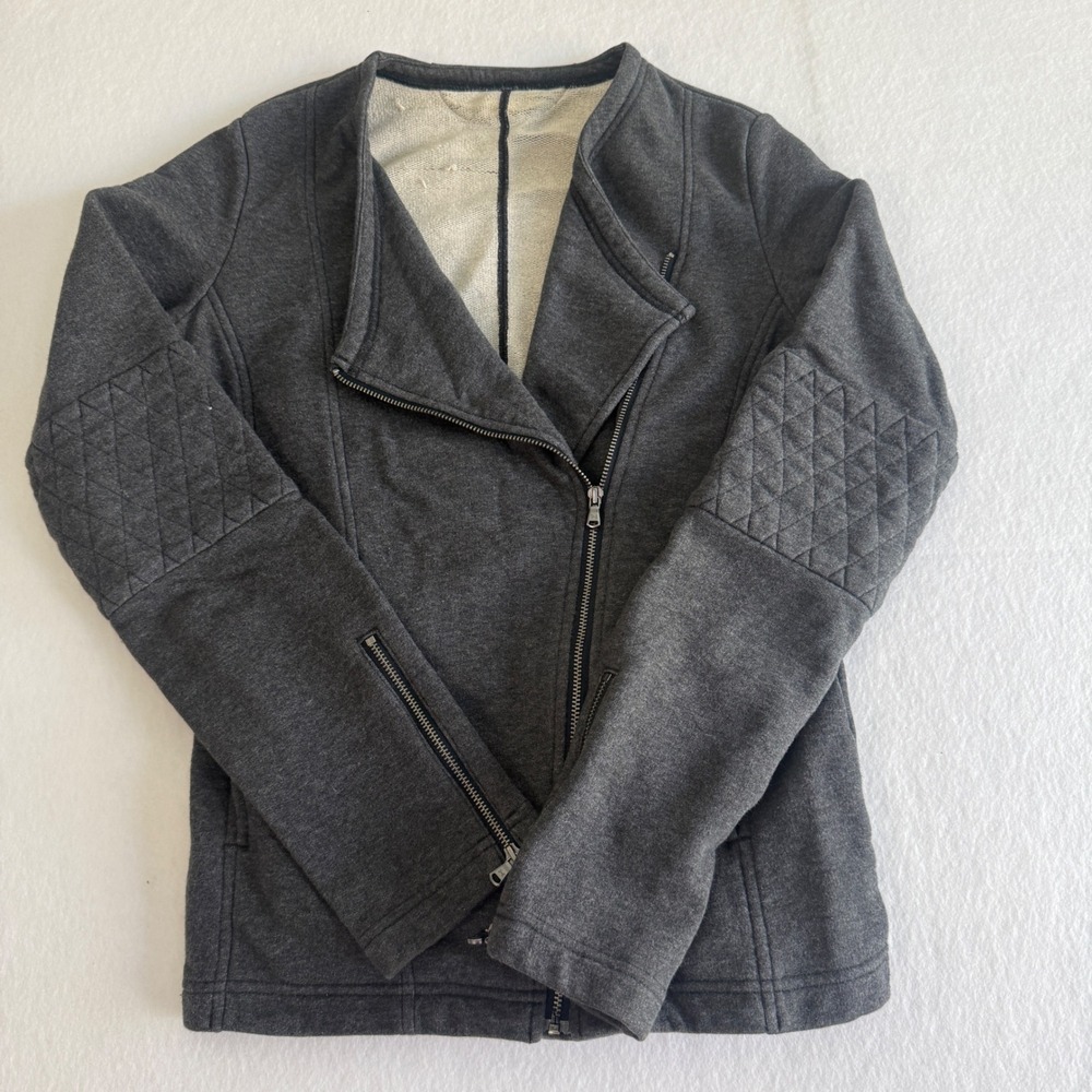 Under‎ Armour Moto Sporty Jacket Women Edgy Urban Athletic Medium Gray